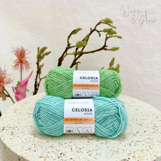 Warm & Glow Yarn - Celosia Hope | Stonewashed DK