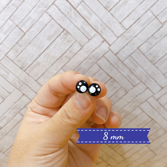 Black-White Safety Eyes (10 Pairs)