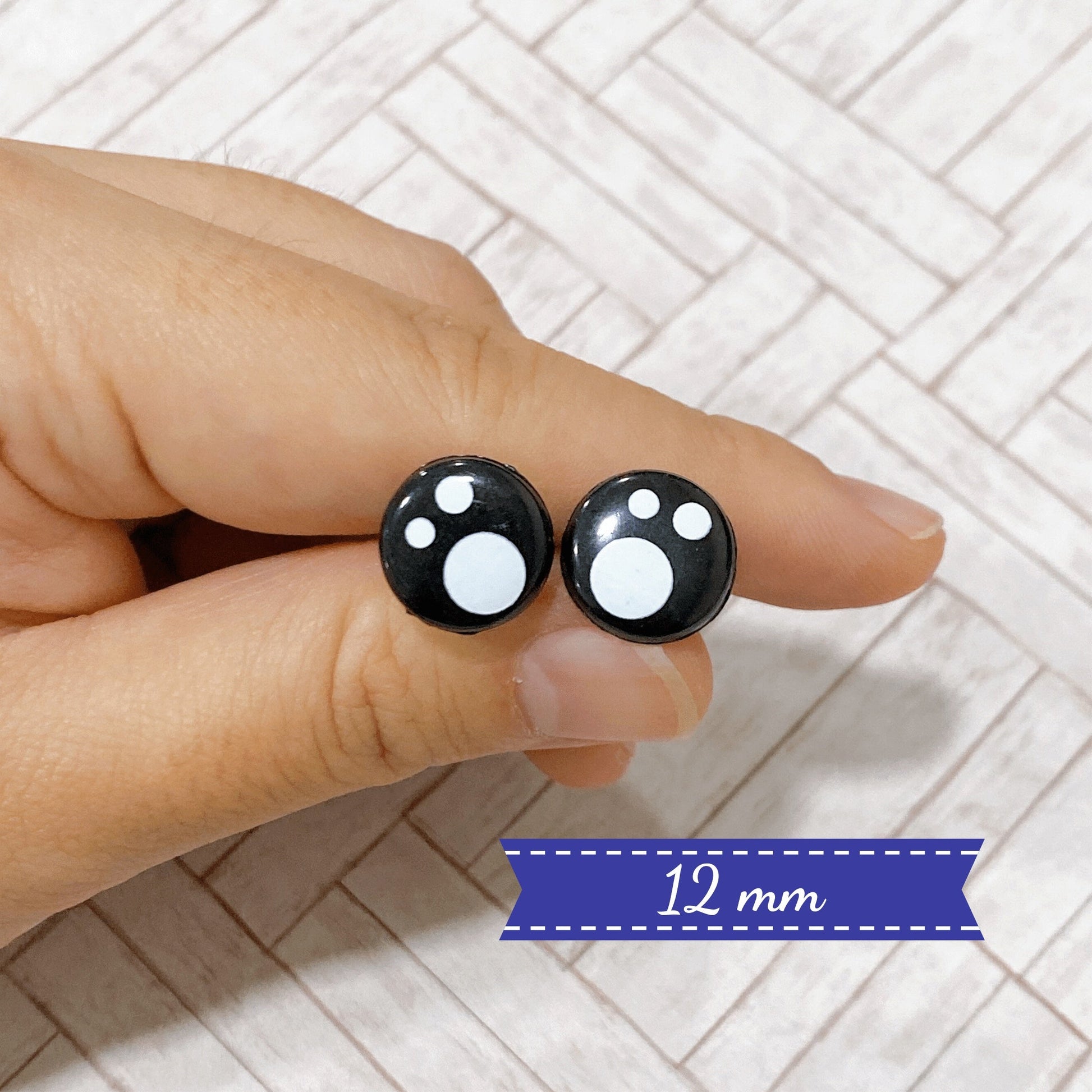 Black-White Safety Eyes (10 Pairs)