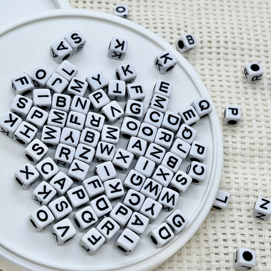 Alphabet Beads: Monochrome Squares