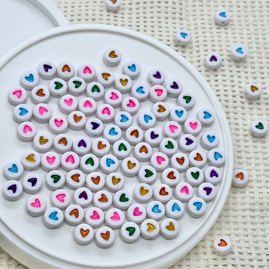 Alphabet Beads: Rainbow Hearts