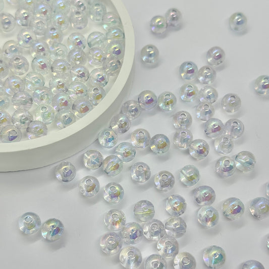 AB Beads: 8mm Transparent Beads