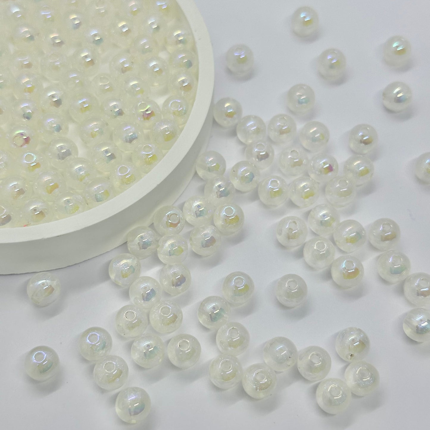 AB Beads: 8mm Transparent Beads