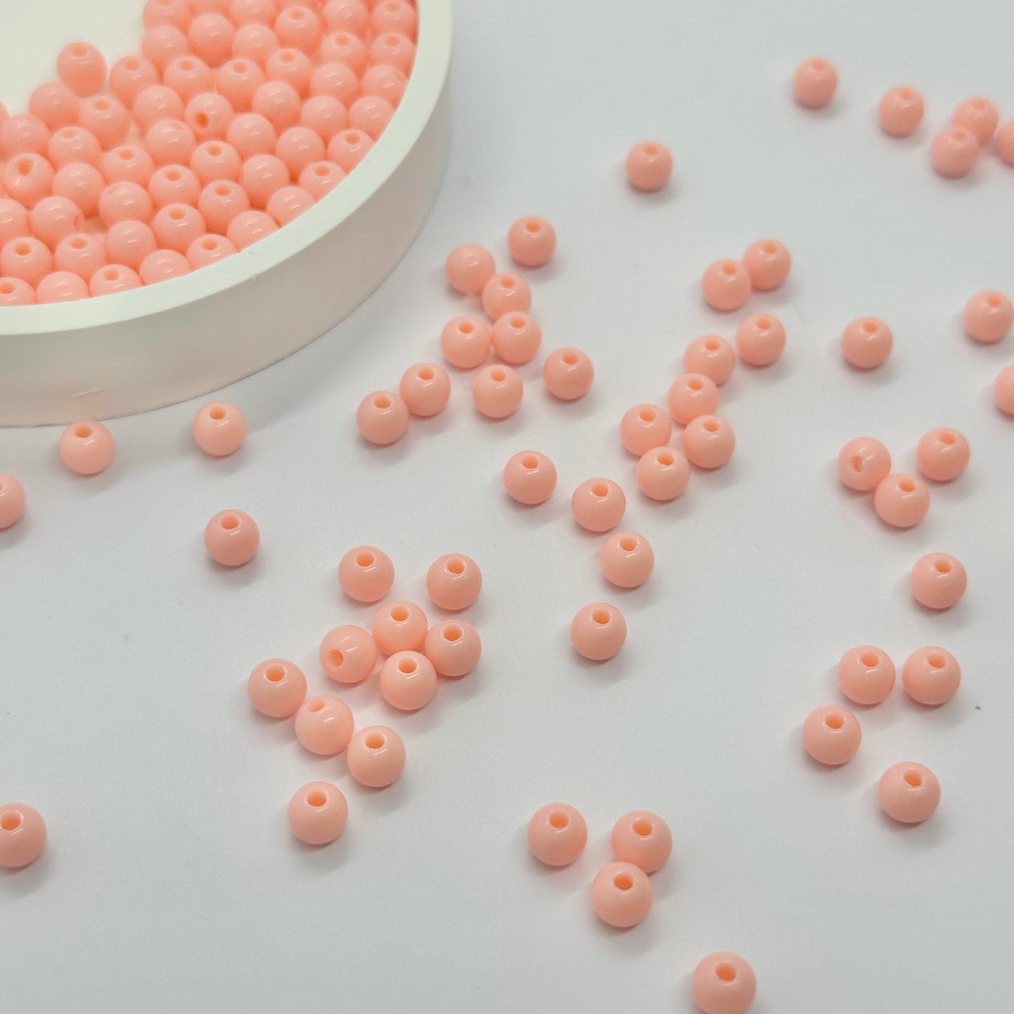 Acrylic Beads: 6mm Pastel Ball (Opaque)