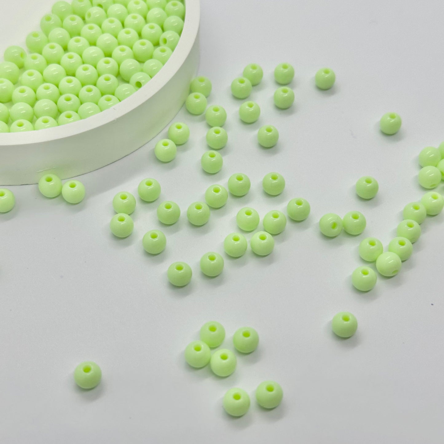 Acrylic Beads: 6mm Pastel Ball (Opaque)