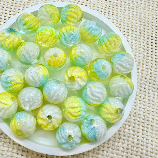 Resin Beads: Textured Lime Gumball