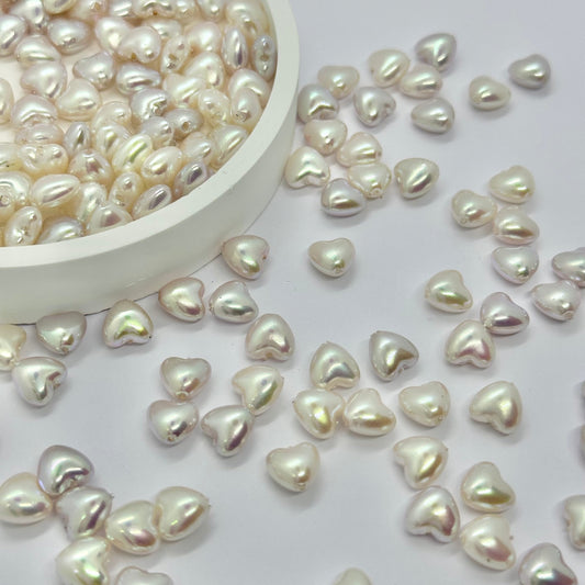 Faux Pearl Beads: Heart