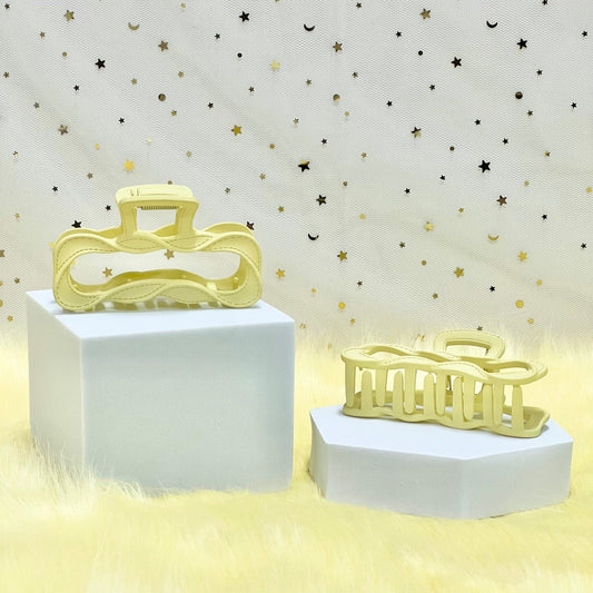 Matte Claw Clip: Twisted Rainbow Ribbon (Assorted Colors)