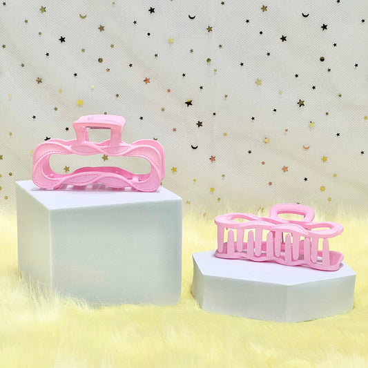 Matte Claw Clip: Twisted Rainbow Ribbon (Assorted Colors)