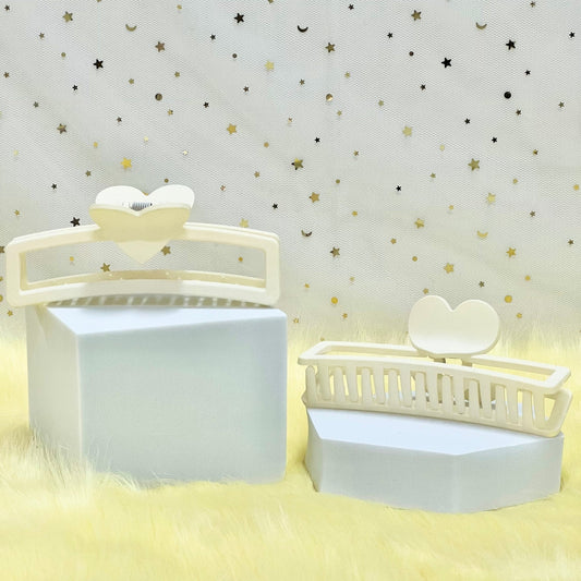 Matte Claw Clip: Boxed Heart Claw Clip (Assorted Colors)