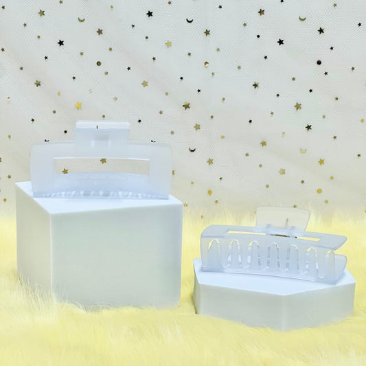 Clear Claw Clip: Rectangle - Macarons (Assorted Colors)