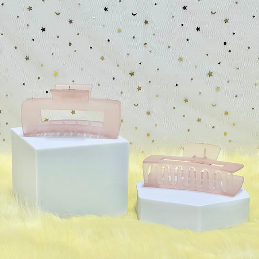 Clear Claw Clip: Rectangle - Macarons (Assorted Colors)