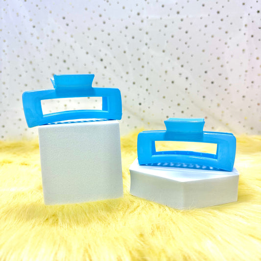 Glossy Claw Clip: Rectangle - Rainbow (Assorted Colors)