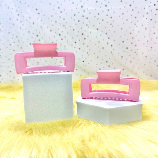 Glossy Claw Clip: Rectangle - Rainbow (Assorted Colors)