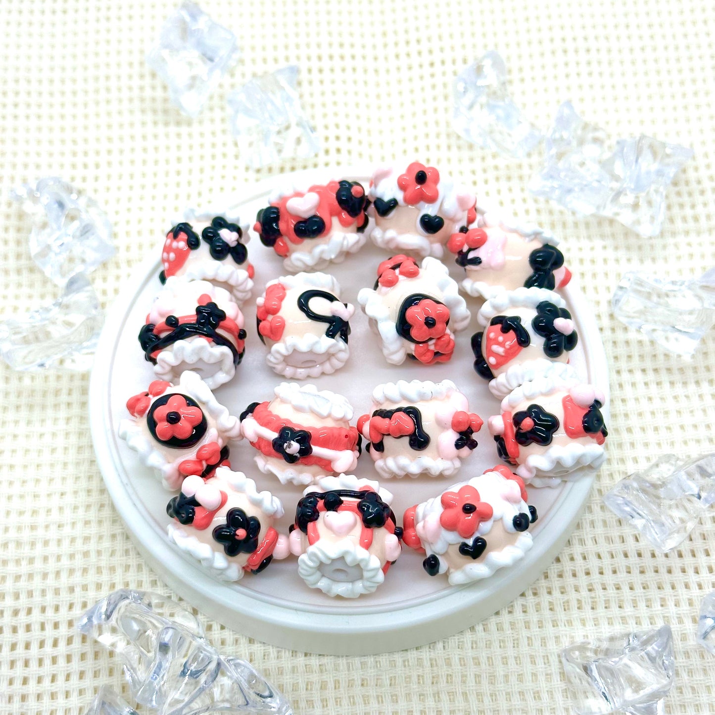 Handpainted Beads: Karyn