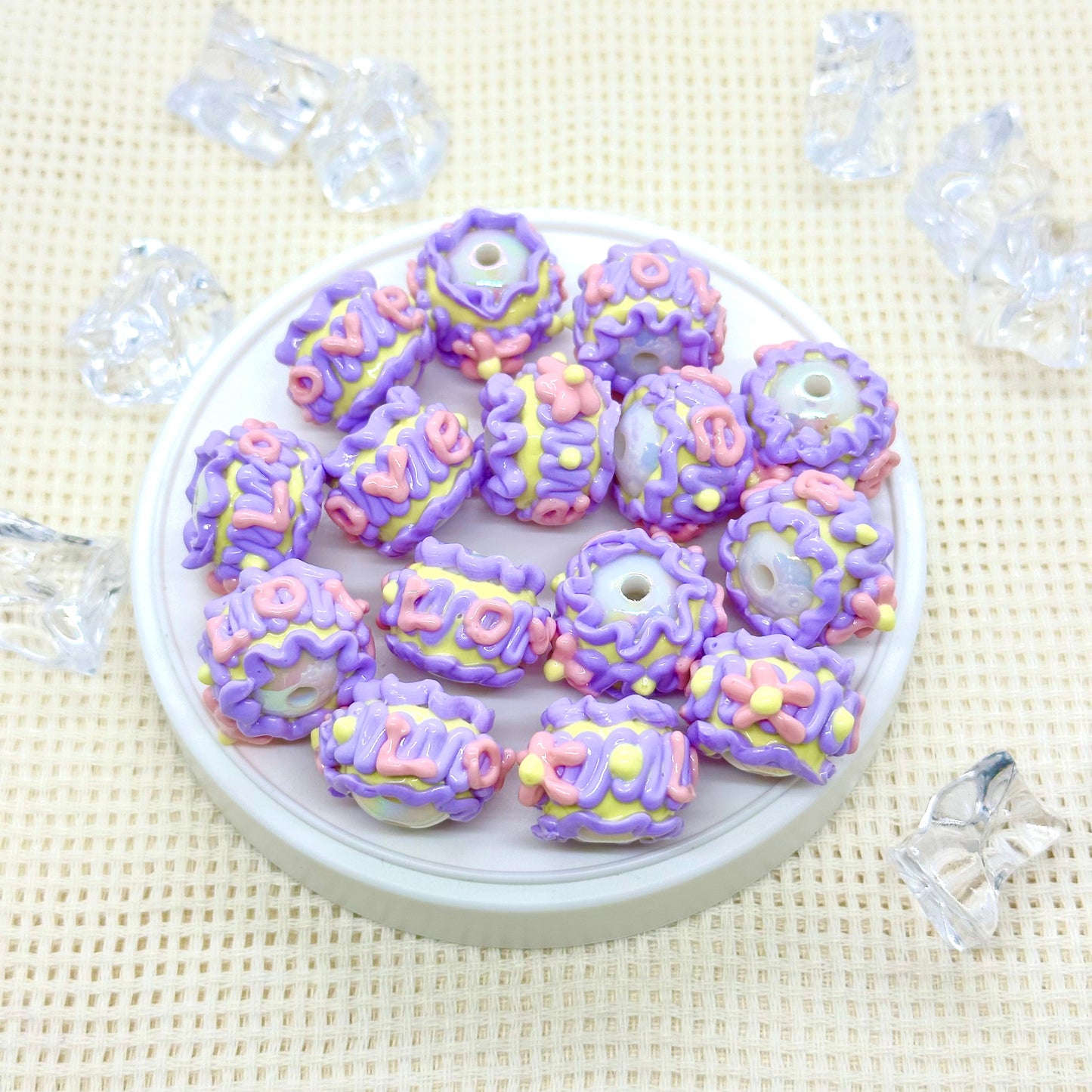 Handpainted Beads: Lilian