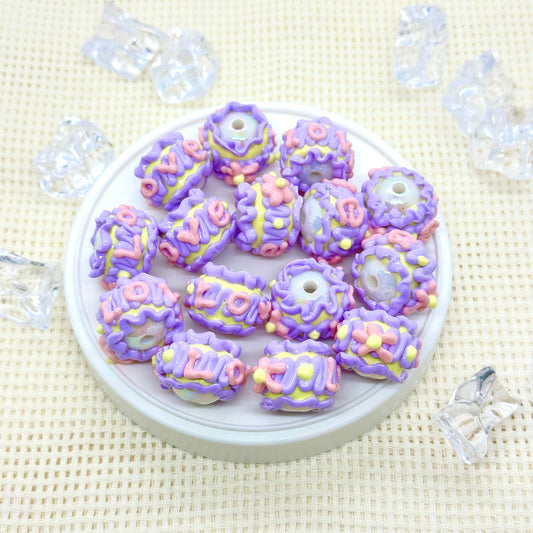 Handpainted Beads: Lilian