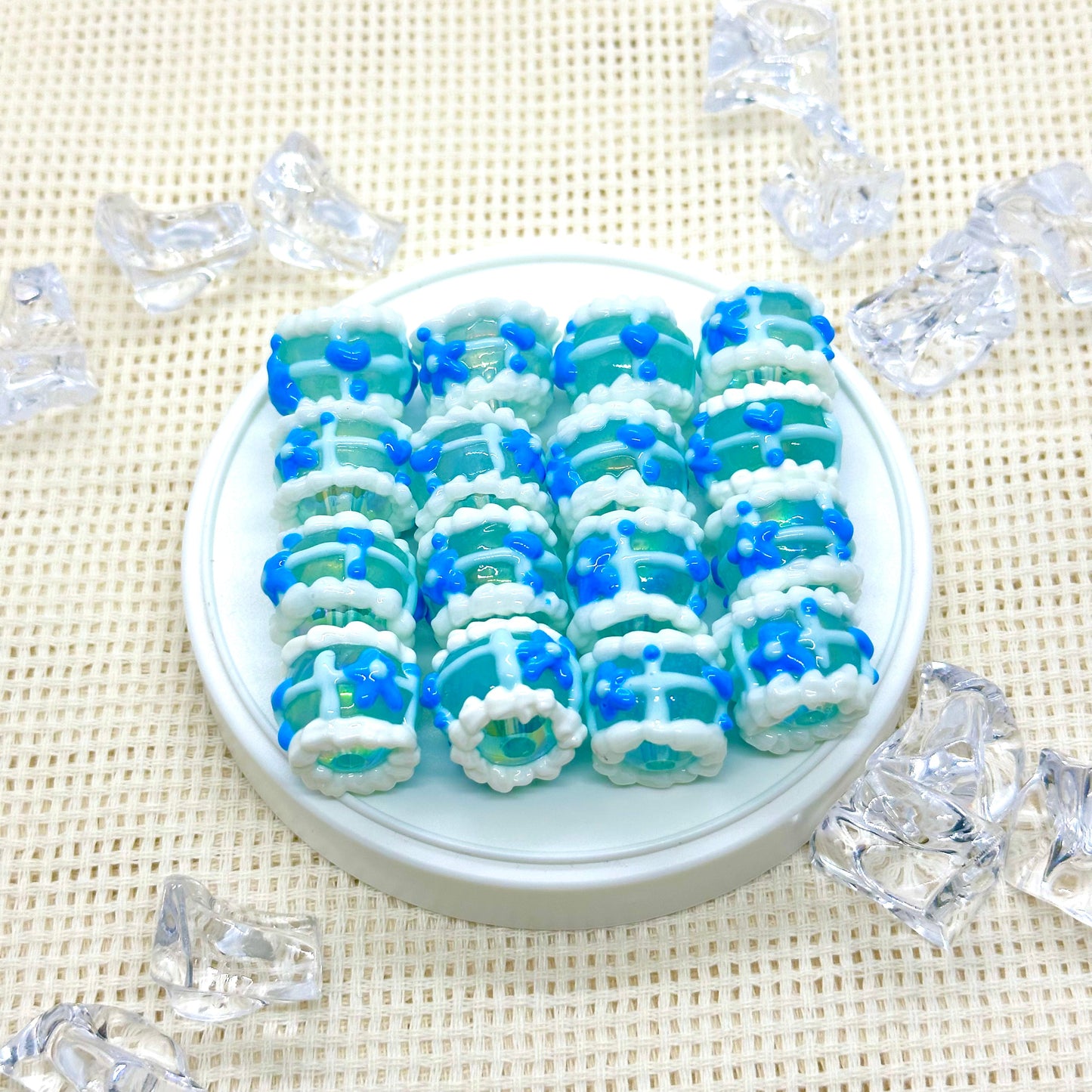 Handpainted Beads: Loretta
