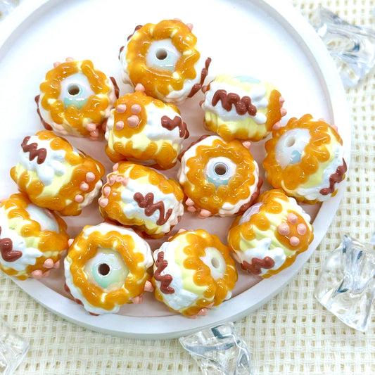 Handpainted Beads: Honey Trickle