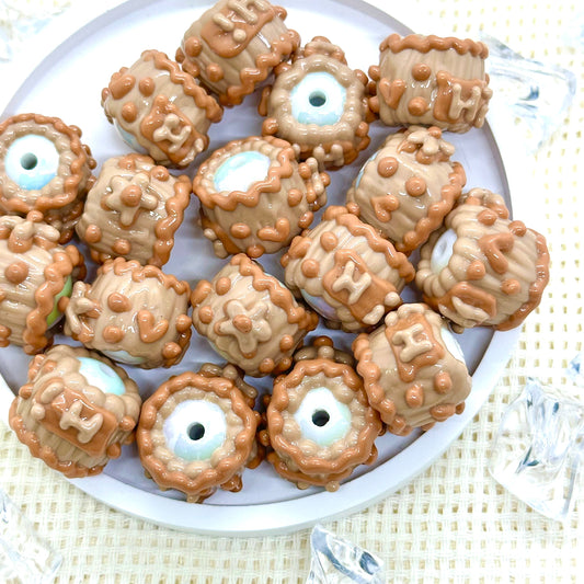 Handpainted Beads: Cacao