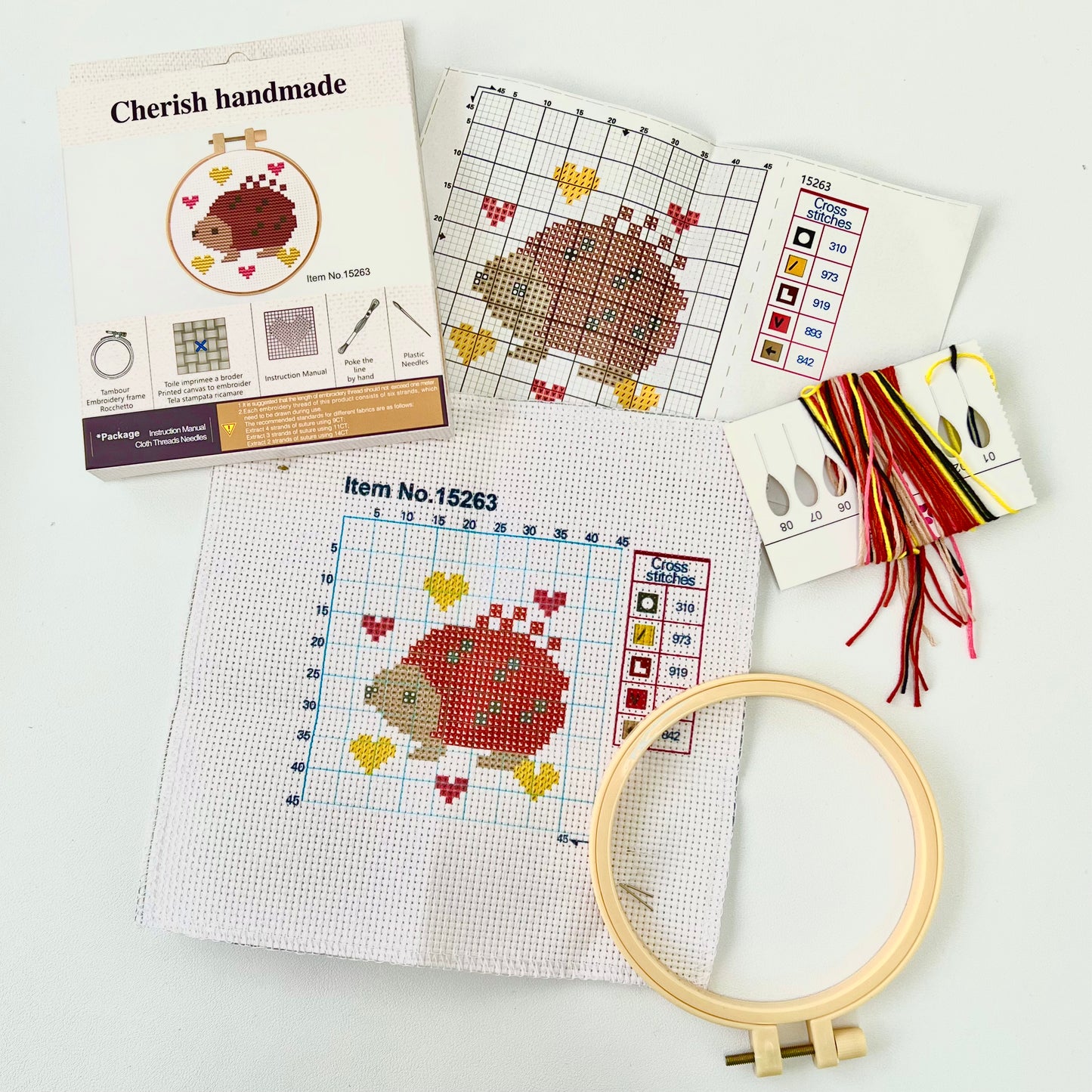 Cross Stitching Kits: 10x10cm