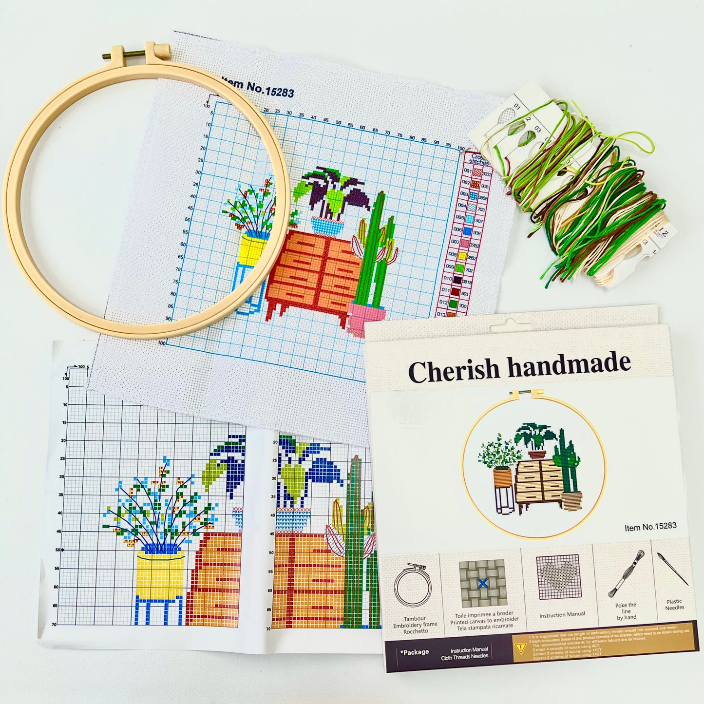 Cross Stitching Kits: 18x18cm