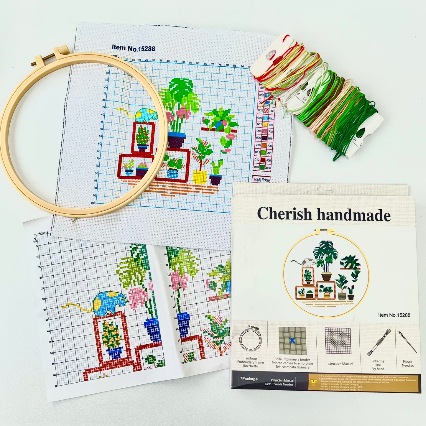 Cross Stitching Kits: 18x18cm