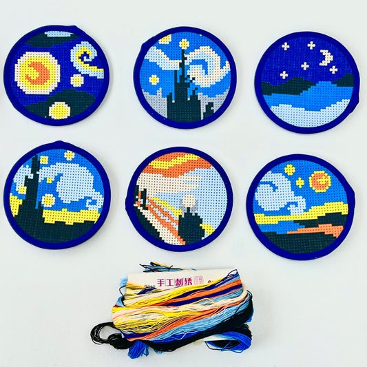Cross Stitching Kits: Coasters Set