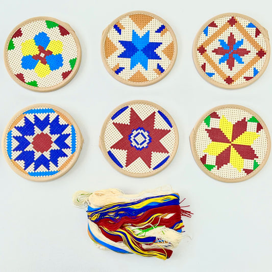 Cross Stitching Kits: Coasters Set