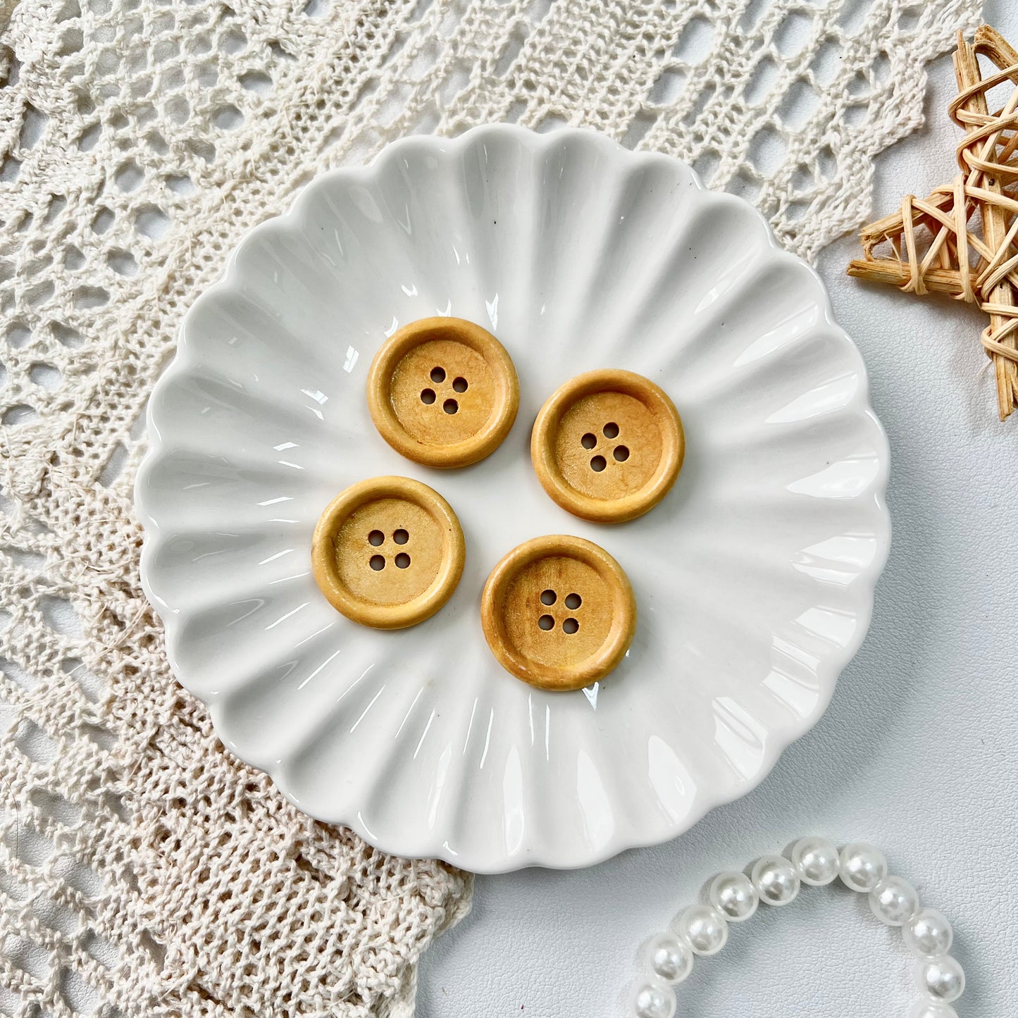 13/15/20/25mm Round Wooden Buttons