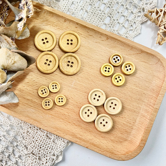 13/15/20/25mm Round Wooden Buttons