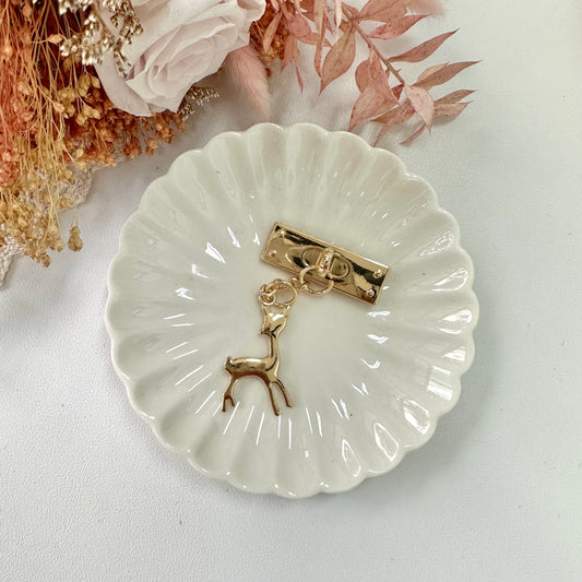 1.3cm x 4cm Metal Bag Accessory: Deer