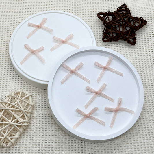 2.5cm Mesh Ribbon: Pink