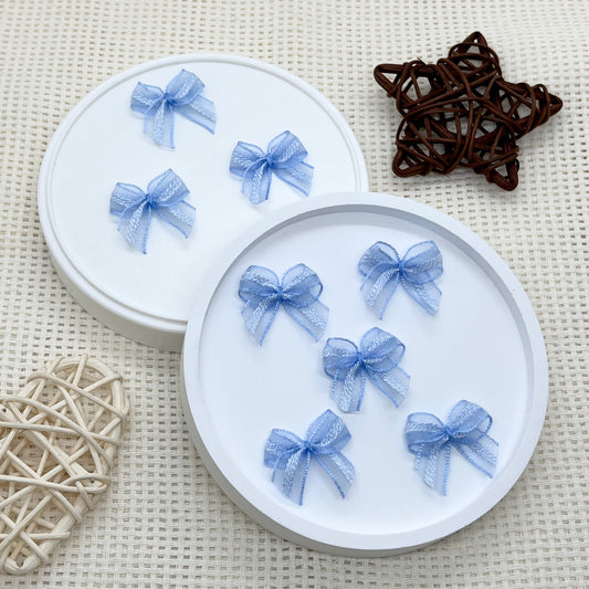 2.5cm Lace Ribbon: Blue