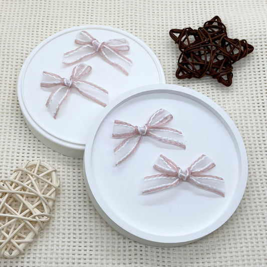 4cm Mesh Ribbon: Blush