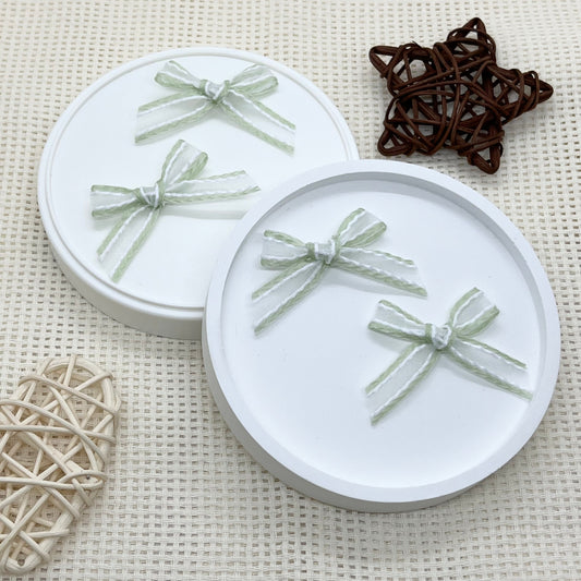 4cm Mesh Ribbon: Green