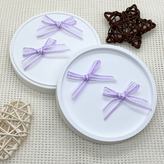4cm Mesh Ribbon: Purple