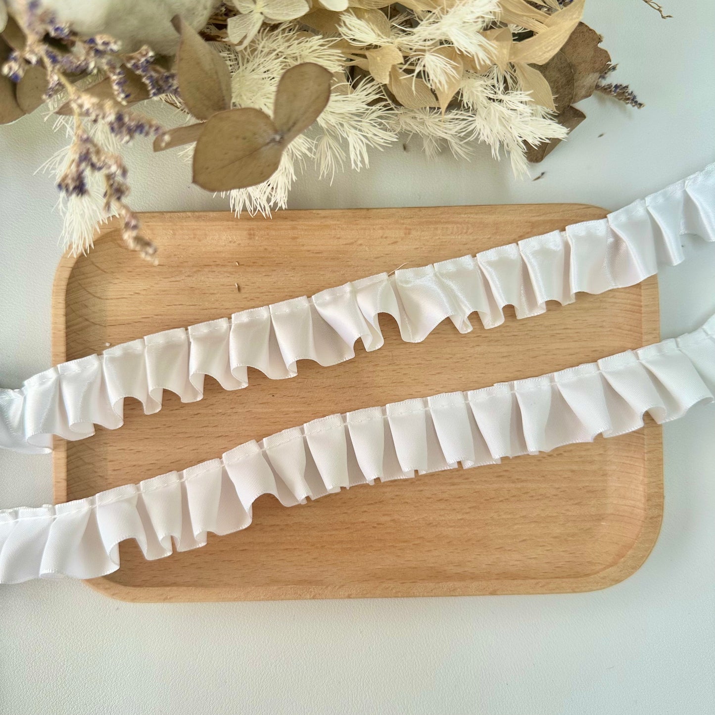 100cm Satin RIbbon: White