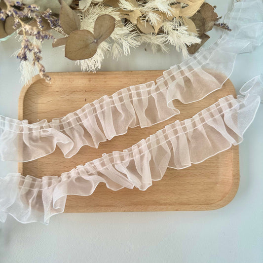 100cm Lace RIbbon: Transclucent White
