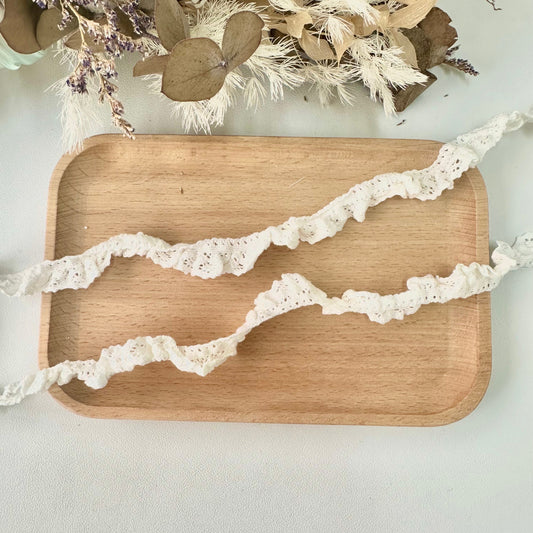 100cm Lace RIbbon: White