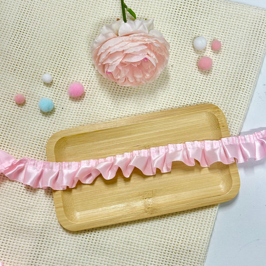 100cm Satin Ribbon: Baby Pink