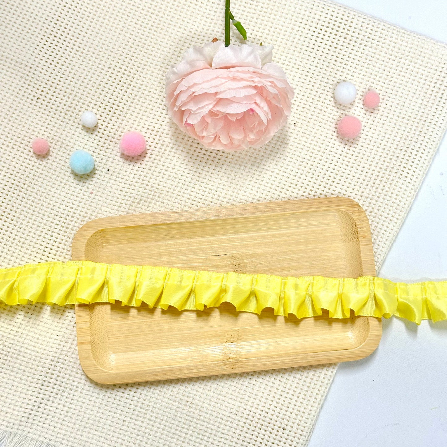 100cm Satin Ribbon: Yellow