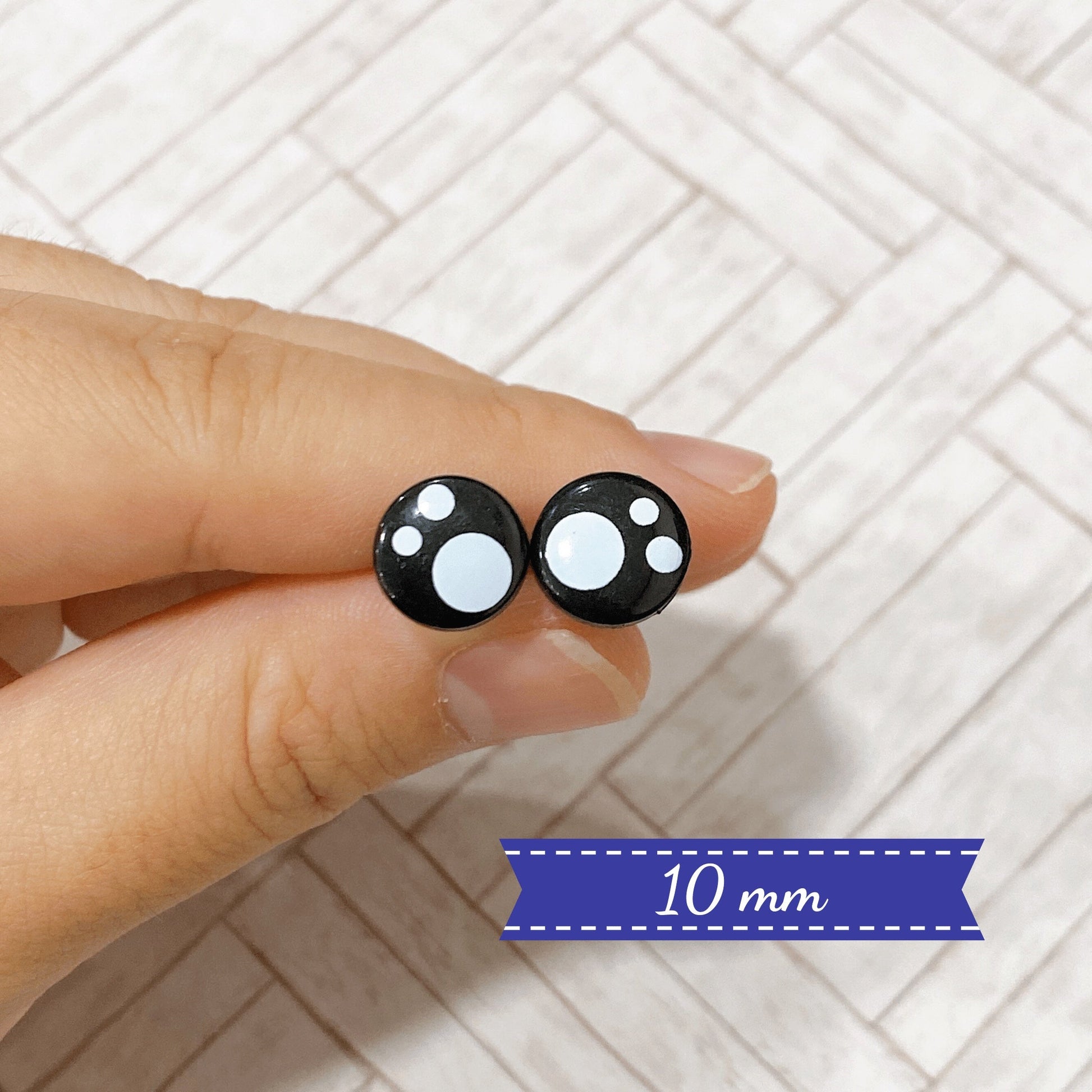 Black-White Safety Eyes (10 Pairs)