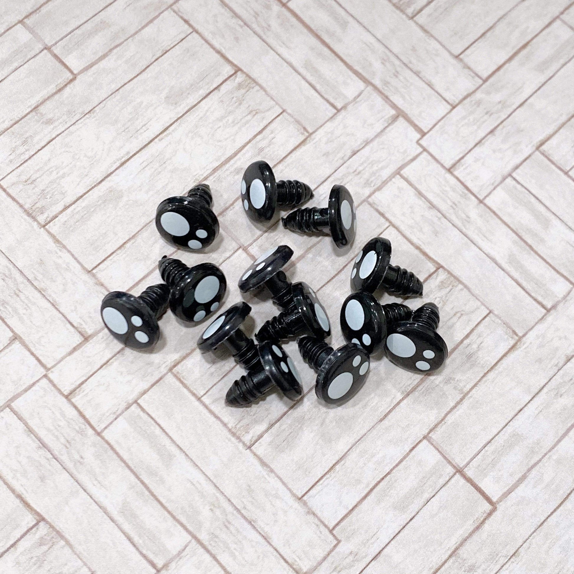 Black-White Safety Eyes (10 Pairs)
