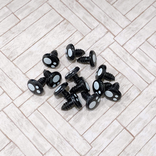 Black-White Safety Eyes (10 Pairs)