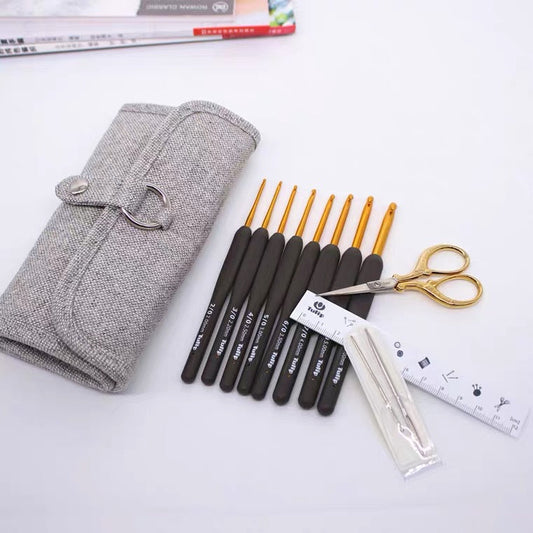 Tulip Etimo Black-Gold Crochet Hook Set