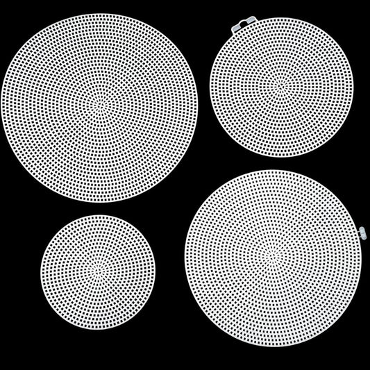 Clear Plastic Grid Bag Base - Round