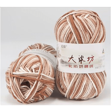 🐮 Milk Cotton Yarn: Melange (5ply)