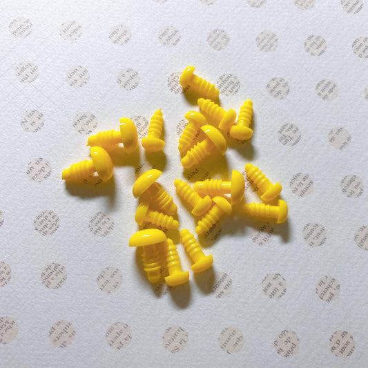 Yellow Oval Safety Eyes/Nose (10 Pieces)