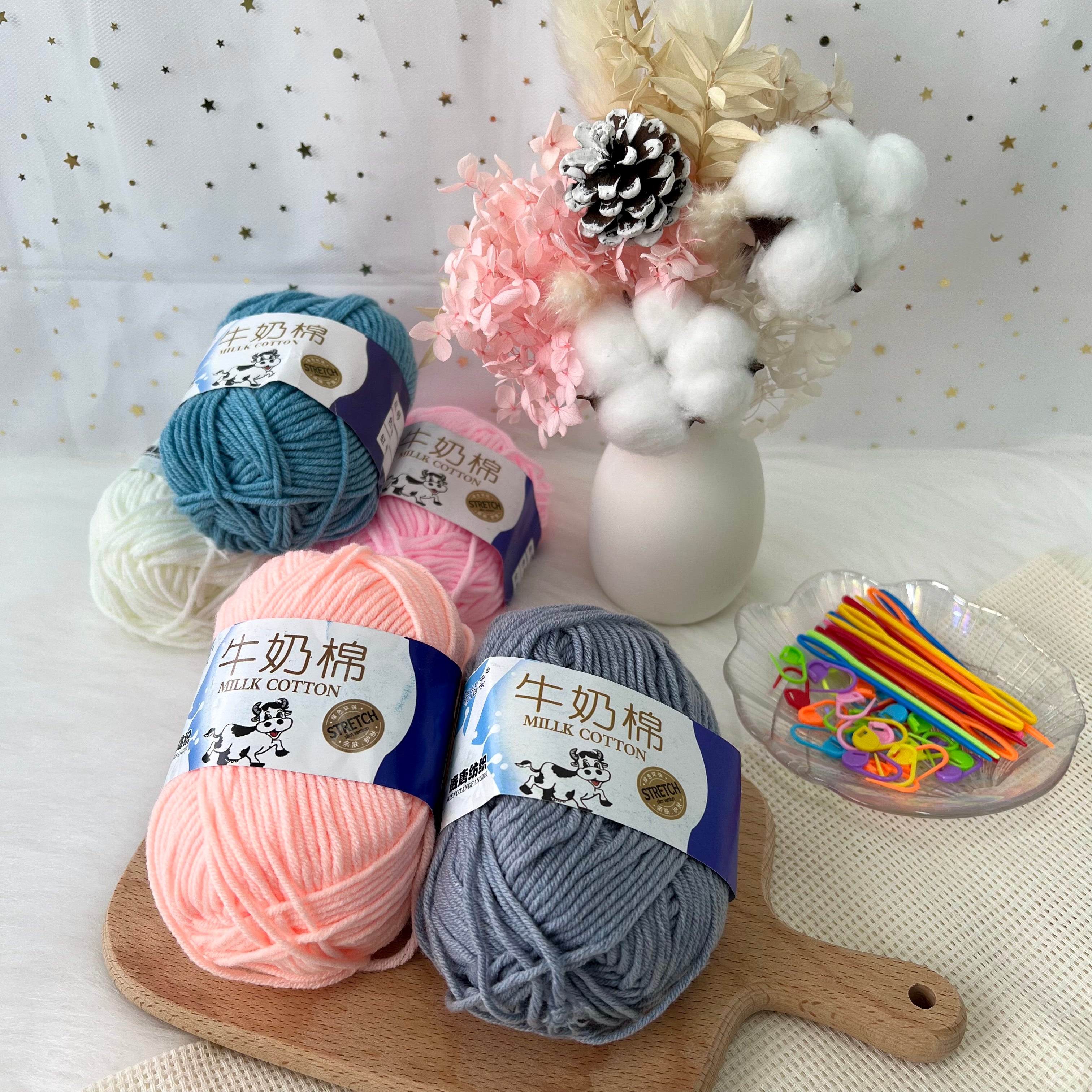 🐮 Milk Cotton Yarn (5ply) – Memo's Art House